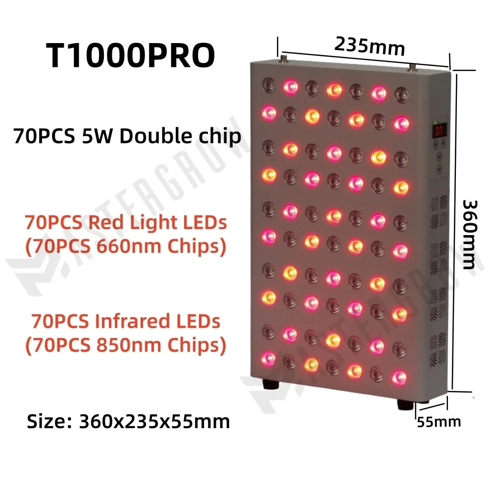 Revitalize Your Skin with the Double Chip LED Red Light Therapy Panel - 660nm & 850nm for Ultimate Face and Body Rejuvenation