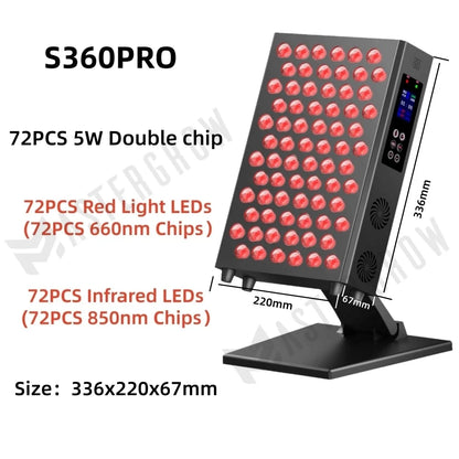 Revitalize Your Skin with the Double Chip LED Red Light Therapy Panel - 660nm & 850nm for Ultimate Face and Body Rejuvenation
