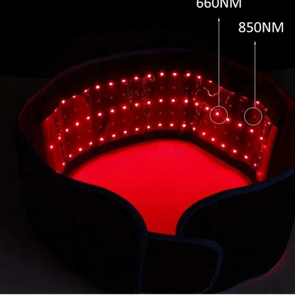 Transform Your Body with the LED Phototherapy Massage Belt - Red Light Hot Compress for Weight Loss, Relaxation, and Back Pain Relief